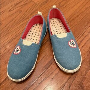 Disney + Junk Food Blue and Red Canvas Shoes - Youth Size 4